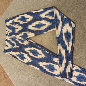 Golf sheep Leggings - Blue and White Medium